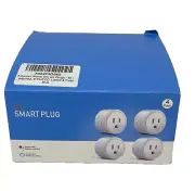 Set of 4 New In Box Wi-Fi Alexa Google Controlled Smart Plugs White