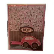 Handmade Greeting Card With Car Design & Beep Text