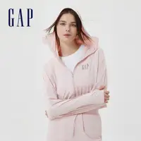 在飛比找蝦皮商城優惠-Gap 女裝 Logo防曬短版連帽外套 輕透氣系列-櫻花粉(