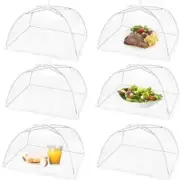 6 Pack 17x17In Large Pop Up Mesh Food Covers Collapsible Picnic Food Tent Cover
