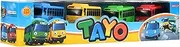 Daiilg 4Pcs Little Bus Mini Plastic Pull Back Blue Red Yellow Green Bus Car Model for Children's Gift