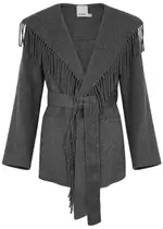 Jonathan Simkhai Rowen Fringed Wool-blend Jacket - Grey - S S