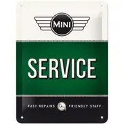 Nostalgic Art 15x20cm Small Wall Hanging Metal Sign Mini Service Green Decor