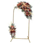 Metal Wedding Arch Backdrop Stand, 6.6 FT Arch Backdrop Stand, 6.6x3.3 FT Gold