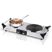 Hot Plate, 1800W Portable Electric Stove for Cooking Countertop Dual Burners ...