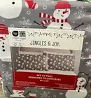 NEW JINGLES & JOY Set of 2 Standard Pillowcases Snowmen Gray New