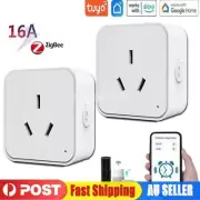 Tuya WiFi/Zigbee 16A Smart AU Socket Plug Voice Control for Alexa Google Home