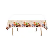 Woodland Forest Animals Theme Plastic Tablecloth Table Cover 180cm x 108cm - Kids Birthday Party Tableware