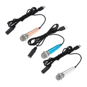 3Pcs Mini Microphone, Mic Tiny Microphone Type C Gold/Silver/Blue
