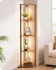 EDISHINE 64" Corner Shelf Floor Lamp for Living Room, Modern LED Corner Light...