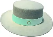 [Generic] Classic Flat Top Fedora Hat Wedding Prom Dress Hat Mens Womens Fashion Jazz Hat Fedora Hat Wide Brim Top Hat