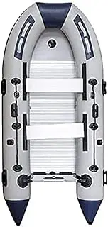 Inflatable Boat with Aluminum Alloy Bottom Inflatable Kayak 2-Person Portable Water Raft Thick Wear-Resistant Inflatable Raft