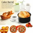Air Fryer Accessories Steel Pot Pan Basket Cake Tool Bread Baking Cake Barrel