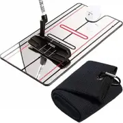 Upgrade Golf Putting Mirror Portable Putting Aid Professional Golf Training E...