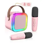 Mini Karaoke Machine for Kids Adults, Portable Karaoke Machine with 2 Wireless