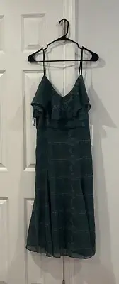 NWT Cooper St. Fern Frill Midi Dress Green Women’s 8