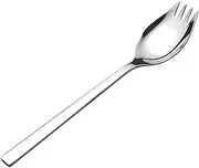 304 Stainless Steel Long Handle Fork Spoon One Spoon Creative Household Salad Spoon Student Fruit Fork Spoon(19.3 cm)
