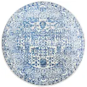 Evoke Nomad Round Rug In Blue