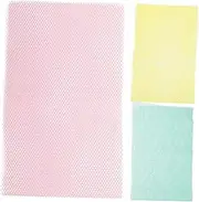 Housoutil 3pcs Exfoliating Bath Towel Foaming Net African Body Scrubber Bath Shower Sponge Exfoliating Wash Cloth Net