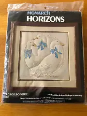 Vintage 1983 Monarch Horizons Kit A Gaggle Of Geese CR61 Needlework NIP USA