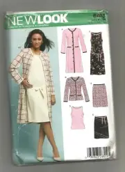 New Look 6413 Misses Skirt Dress Jacket Coat Sewing Pattern Size 8-18 UnCut