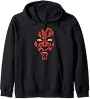 [STAR WARS] Darth Maul Large Face Silhouette Zip Hoodie