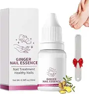FungiGone Nail Treatment, Fungigone Ginger Nail Essence, Natural Nail Strengthener, Nail Repair Growth Treatment Nail Softener for Thick Toenails Toe and Finger Nail Solution (1 Set)