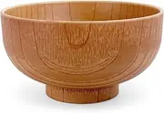 J-Kitchens Miso Soup Bowl 12.6 fl oz (370 cc), 4.5 x 2.6 inches (11.6 x 6.7 cm), Heat Resistant, 115 Meters, Wood-Like, Wood Grain Brush, Made in Japan