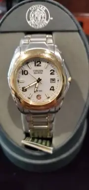 Citizen Eco-Drive BM1134-50A Two Tone Silver Dial Mens Watch