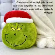 NEW Dr. Seuss THE GRINCH Who Stole Christmas FURRY PILLOW PLUSH DECOR