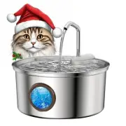 Stainless Steel cat Water Fountain - 108oz/3.2L with Multi-Filter System, Qui...
