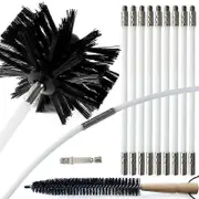 Up To 19.68-30Feet Fireplace Chimney And Dryer Vent Cleaning Kit,100/150 Brush Head,410mm Long Rods,Easy Cleaning, Cleaning Tool Drill & Screwdriv...