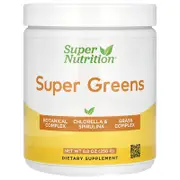 Super Nutrition, Super Greens with Spirulina, Chlorella, Kelp, and Apple Pectin, 8.8 oz (250 g)