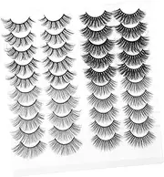 FOYTOKI 20 Pairs Natural False Eyelashes for Realistic Look Comfortable Wear for Daily Use Parties and Special Occasions Cosmetics Eyelashes