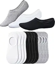 [RICHBULL] 12 Pairs of Thin Sock No Show Socks for Women & Men - Low Cut, Breathable, Casual, Thin, Non-Slip
