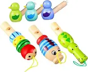Toyvian 6Pcs Cartoon Animal Shaped Whistles Creative Noise Maker for Fun Party Props for Birthdays Games Premium Present for Young Musicians