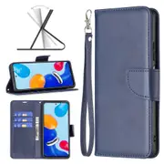 For Google Pixel 8 Pro 5G Case, Lambskin Texture PU Leather Wallet Cover, Blue