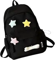 [Generic] Teen Girl Backpacks - Cute School Bags with Plush Ornaments,Lightweight Casual Daypack with Laptop Compartment for Teen Girls Boys Middle School Students