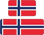 Norwegian Flag Print Kitchen Floor Mat 2 Sets Non-Slip Rugs for Kitchen Laundry Office and Home Decor