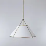 Celeste Brass Pendant Light - White