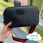 【全國購】 GUCCI 古馳 GG SUPREME 黑灰帆布 相機包 肩背包 斜挎包 小方包 574886