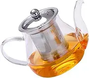 VERDANVERSE 1Set Handheld Glass Teapot Borosilicate Kettle with Filter for Loose Leaf Tea and Relaxation and Easy to Clean