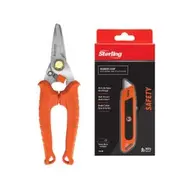 STERLING 185mm Auto-Retracting Snips + Folding Knife 29-704-B1