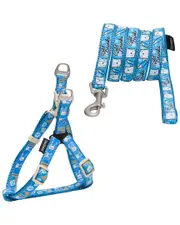 Touchdog Caliber Designer Embroidered Leash & Collar Set