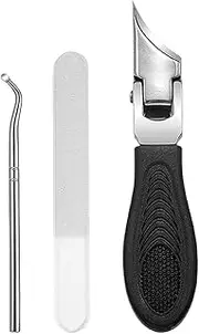 Slanted Nail Cutter, Professional Ingrown Nail Trimmer, Precision Stainless Steel Fingernail Clipping Tool, Slant Trimmer Ergonomic Manicure Set for Women Men Elderly Care