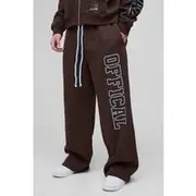 Mens Chocolate Official Wide Leg Jogger
