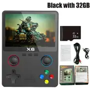 3.5Inch IPS Screen Handheld Game Player Dual Joystick 11 Simulators GBA Video Game Console for Kids Gifts Col Black