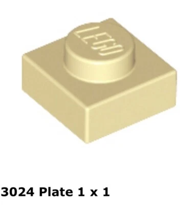 Lego 4x 3024 Tan Plate 1 x 1 75290