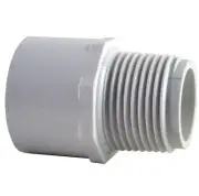PVC PRESSURE PIPE, AIRCON PIPE MALE VALVE SOCKET 20MM (3/4') - 5 PACK - RF448A