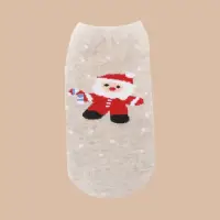 在飛比找momo購物網優惠-【WAJI 襪集】聖誕節主題襪-直版襪 雪球款-聖誕老人(M